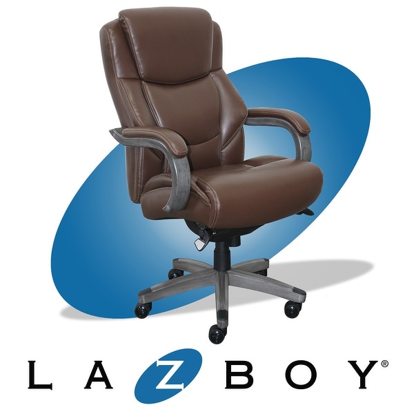 La Z Boy Delano Executive Office Chair In Chestnut Brown 