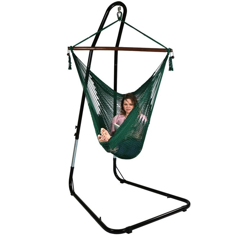Sunnydaze Caribbean Extra Large Hammock Chair & Adjustable Stand