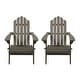 preview thumbnail 2 of 32, Hollywood Outdoor Outdoor Acacia Wood Foldable Adirondack Chairs (Set of 2) by Christopher Knight Home
