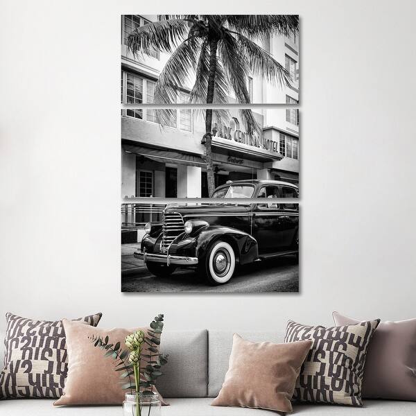 slide 3 of 3, iCanvas "Vintage Car & Art Deco District" by Philippe Hugonnard 3-Piece Canvas Wall Art Set 60x40x0.75