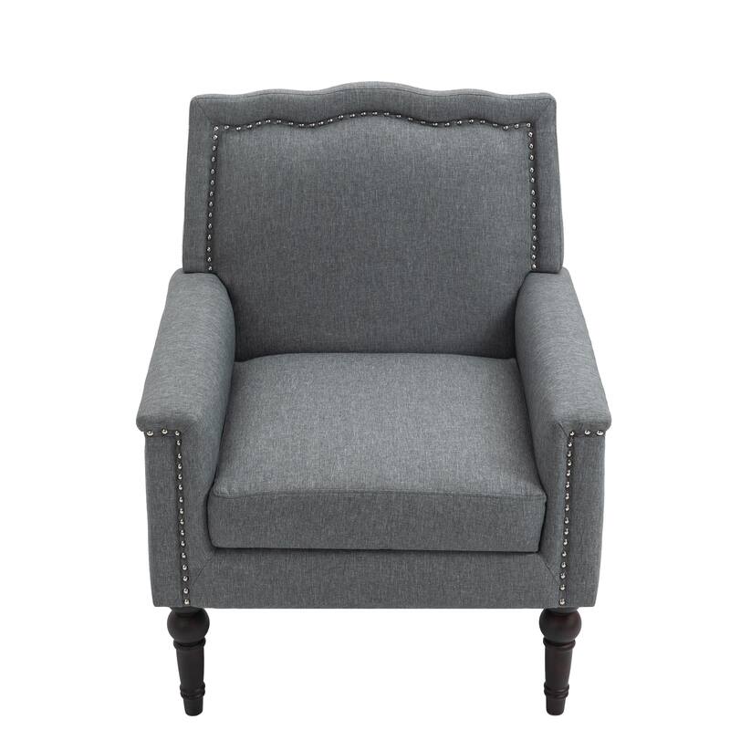 Upholstered Armchair with Nailhead Trims Accent Chair