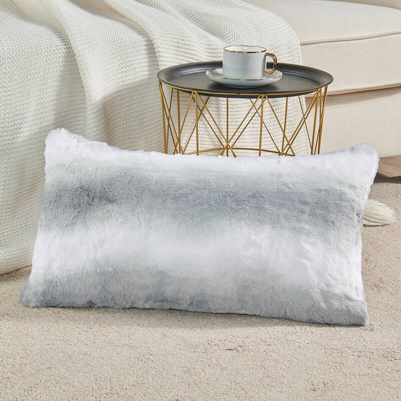 Beckie Stripe Fauxfur Pillow Shell 2 set