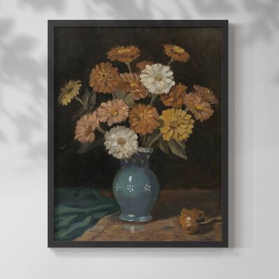 Vintage Floral Print CCLIII -Framed Print