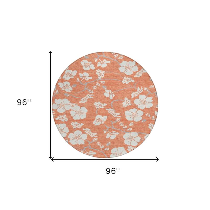 HomeRoots Floral Transitional Rectangle Outdoor Rug