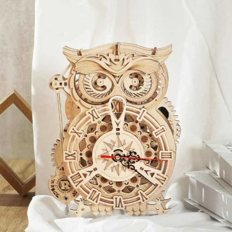 DIY 3D Moving Gears Puzzle - Owl Clock - 161 pcs
