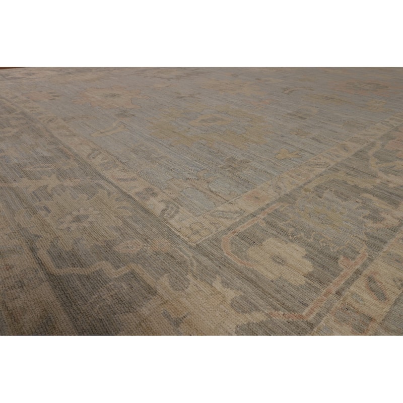 Oriental Oushak Turkish Large Area Rug Hand-Knotted Wool Carpet - 10'2"x 13'11"