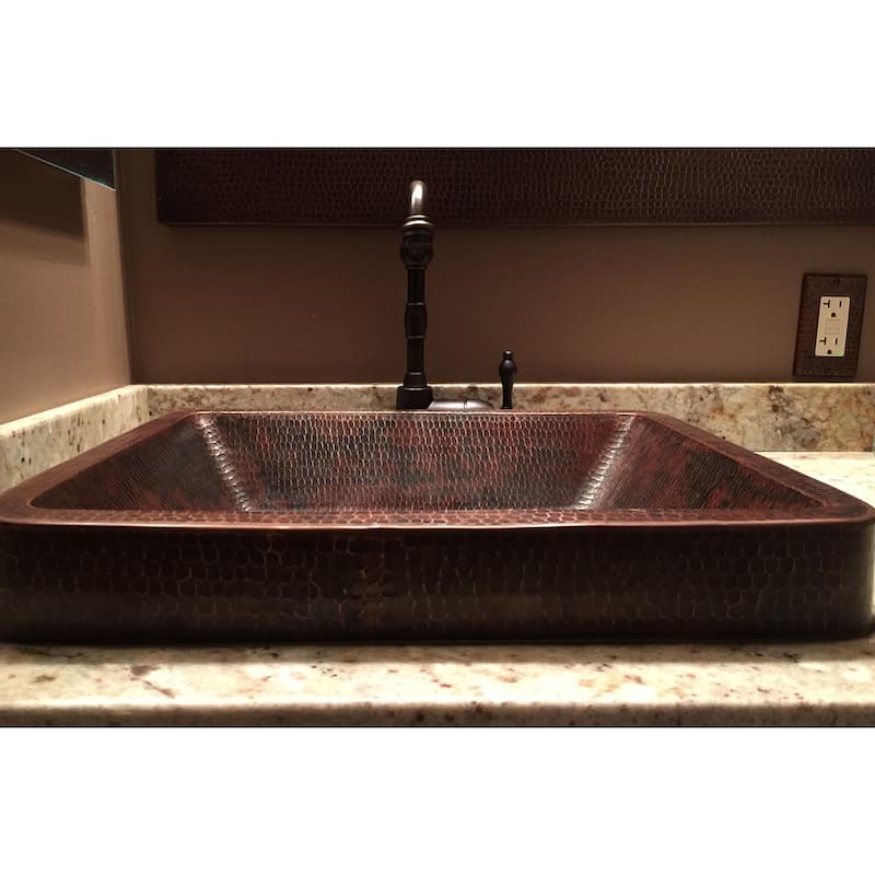 Premier Copper Products Copper Single Ground Fault/Rocker GFI Switchplate Cover - Quantity 4 (SR1_PKG4) - Brown