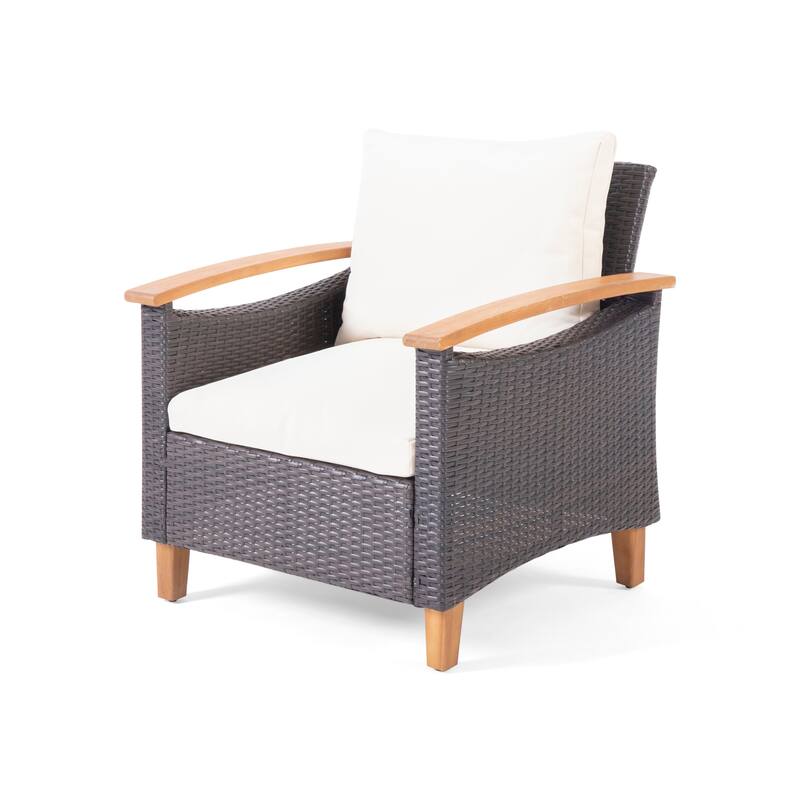 Isla Outdoor 4-seater Coffee Table Chat Set by Christopher Knight Home