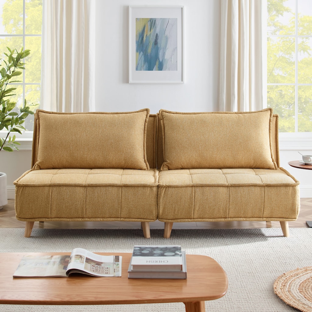 Art Leon Folding Convertible Futon Sleeper Sofa Chair (Set of 2)