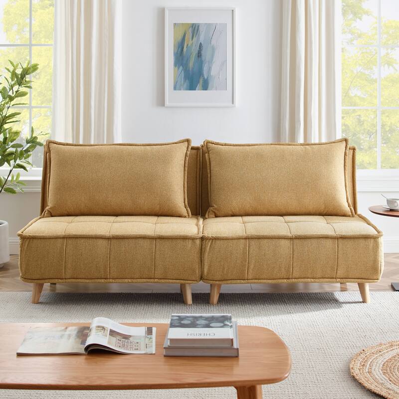 Art Leon Folding Convertible Futon Sleeper Sofa Chair (Set of 2)