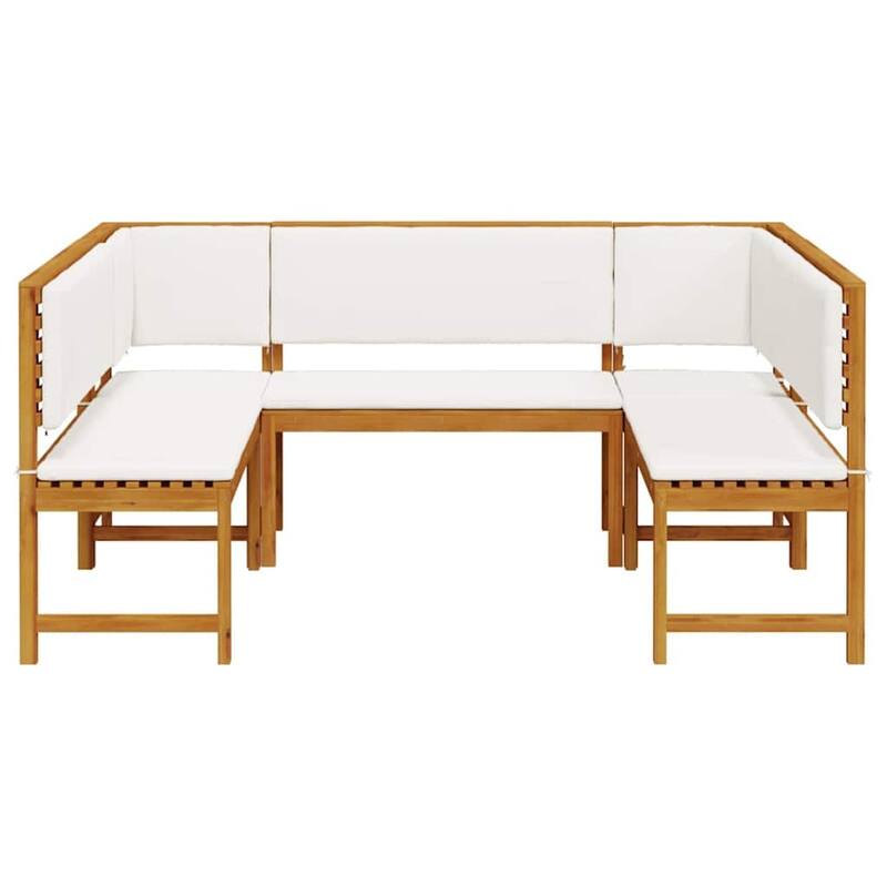 vidaXL Garden Bench Set Brown solid acacia wood - 20 x 35 x 30