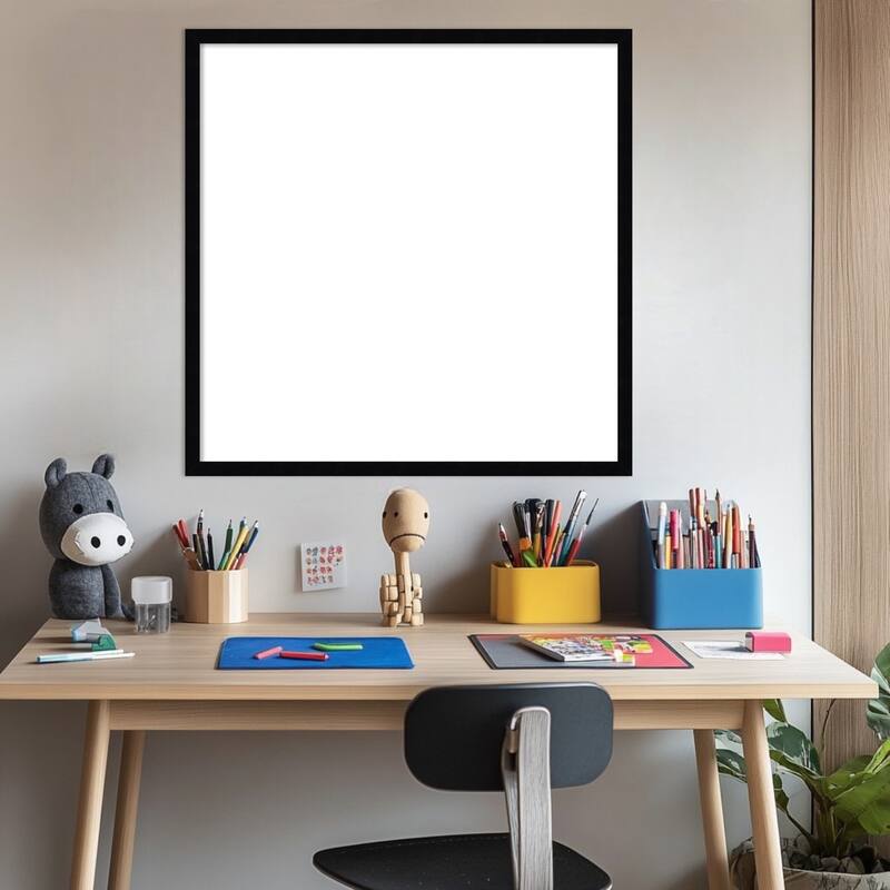 Amanti Art Svelte Clay Grey Framed Dry Erase Magnetic Board