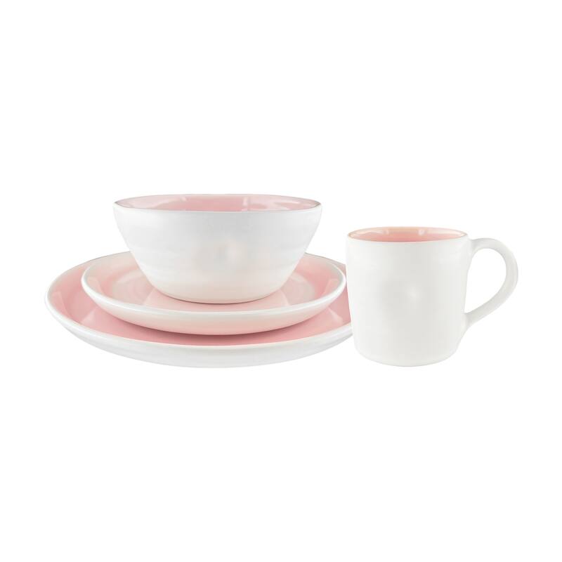 Pinch Collection 16-Piece Dinnerware Set - Pink