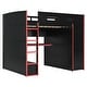 preview thumbnail 15 of 25, Ultimate Gamer’s Loft Bed with Desk, Storage, and RGB LED Lights by Harper&Bright Designs