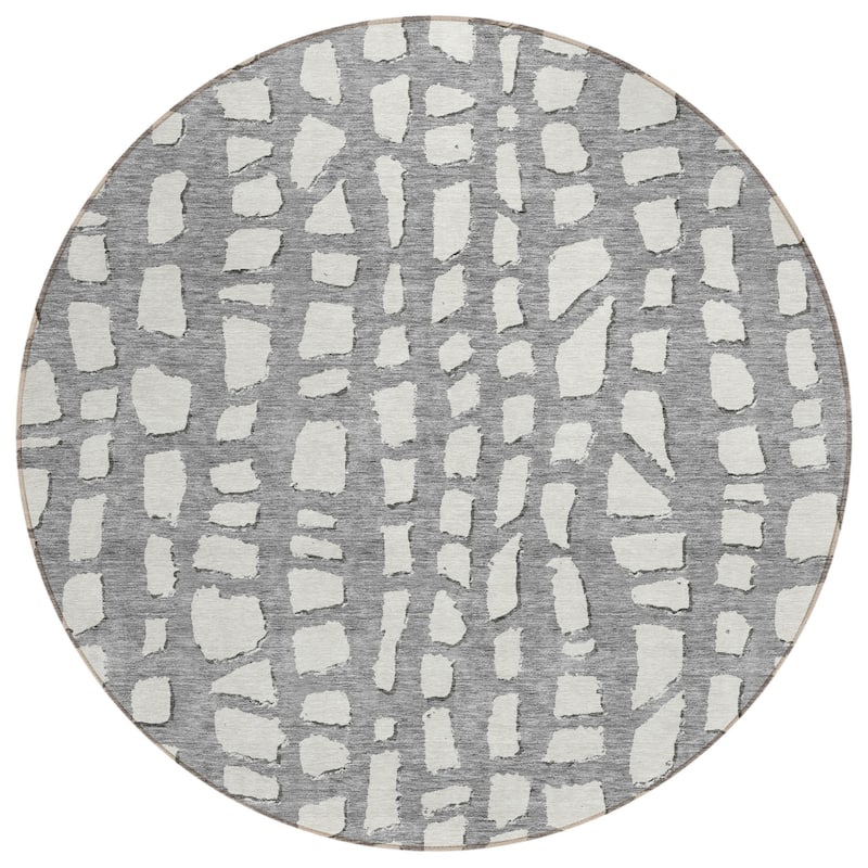 HomeRoots Abstract Transitional Rectangle Outdoor Rug