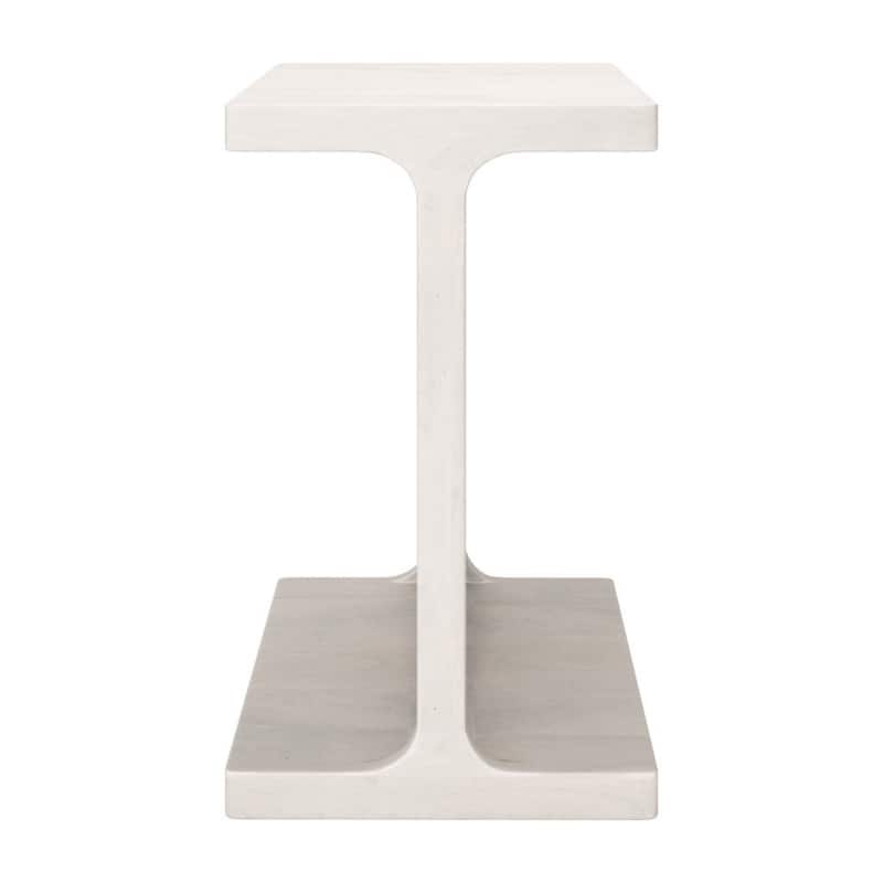 20-inch Solid Wood Pedestal End Table for Living Room or Bedroom - 13" x 15" x 20.1"