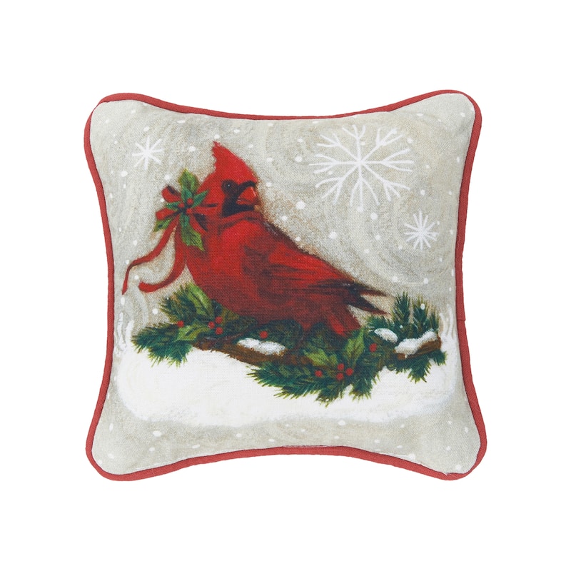 Woodland Cardinal Petite Printed Throw Pillow