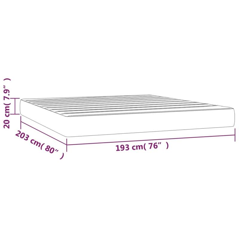 vidaXL Spring Mattress Bed-in-a-Box Single Bed Foam Mattress Medium Hardness