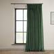 Exclusive Fabrics Heritage Plush Velvet Sing Curtain (1 Panel) - Eden Green - 100 X 108