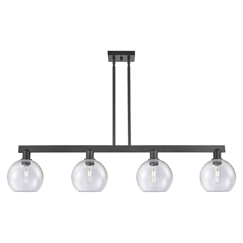Innovations Lighting Endless Possibilities Arcadia - Athens - 4 Light 51" Stem Hung Island Light - Seedy/Matte Black