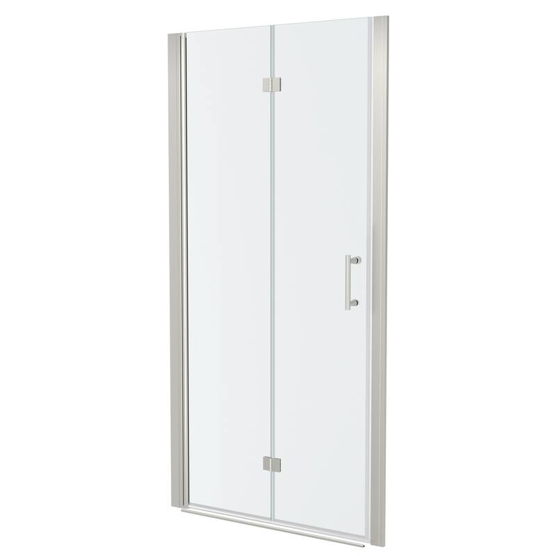 Fold Frameless Shower Door with Tempered Glass