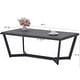 preview thumbnail 2 of 10, Strata Orion Coffee Table Wood Top Metal Base Modern Accent Table