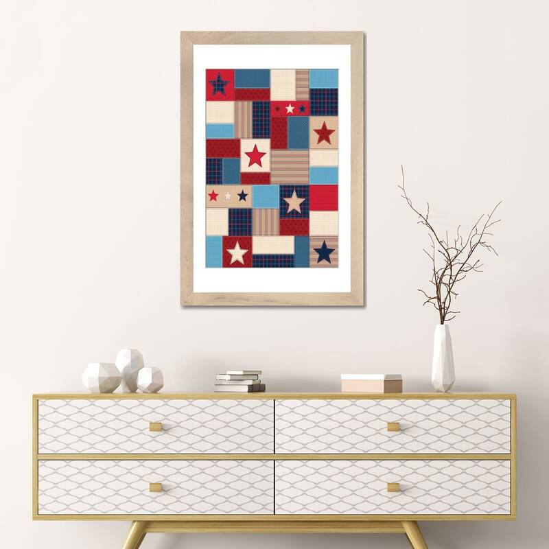 iCanvas "Americana Patriotic Patches I" by Gail Veillette
