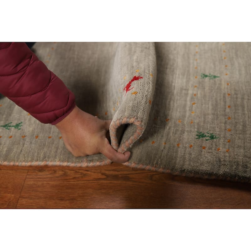 Tribal Gabbeh Indian Foyer Rug Handmade Wool Carpet - 2'0" x 3'0"