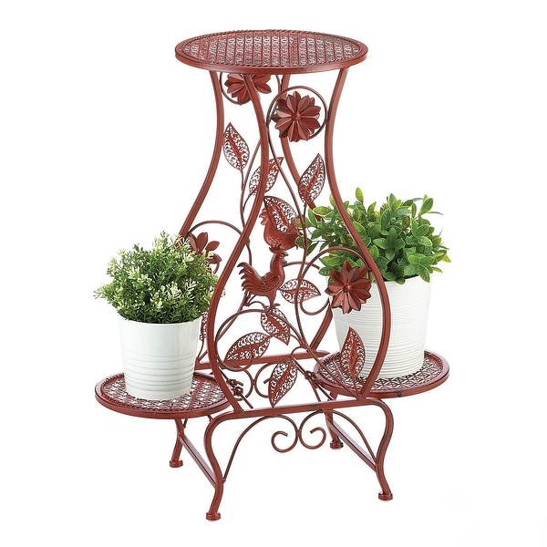 Hubert Red Rooster Triple Plant Display. Opens flyout.