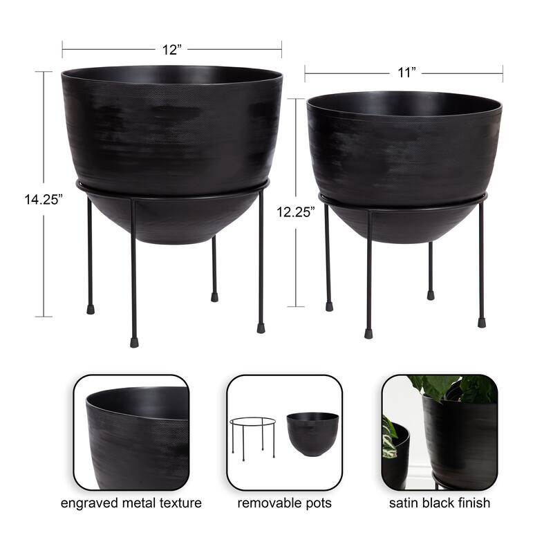 Kate and Laurel Navara Freestanding Planter Set
