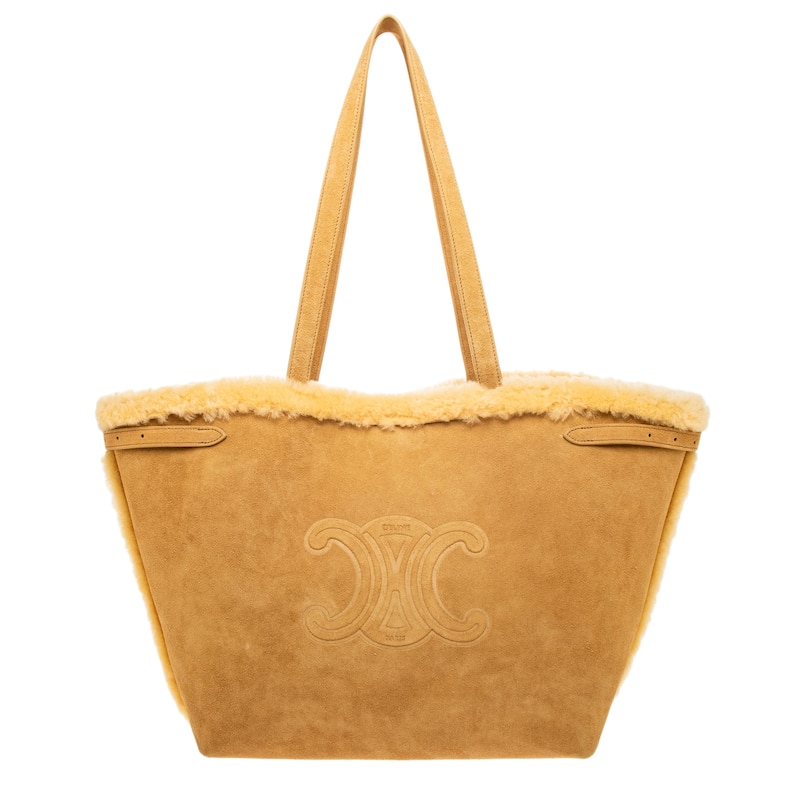 Celine Medium Cabas Anais in Suede - Natural