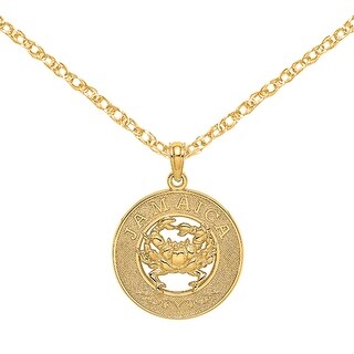Details about 14k 14kt Yellow Gold JAMAICA On Round Frame Dolphins Charm PENDANT 24.7 mm Details about 14k 14kt Yellow Gold JAMAICA On Round Frame Dolphins Charm PENDANT 24.7 mm