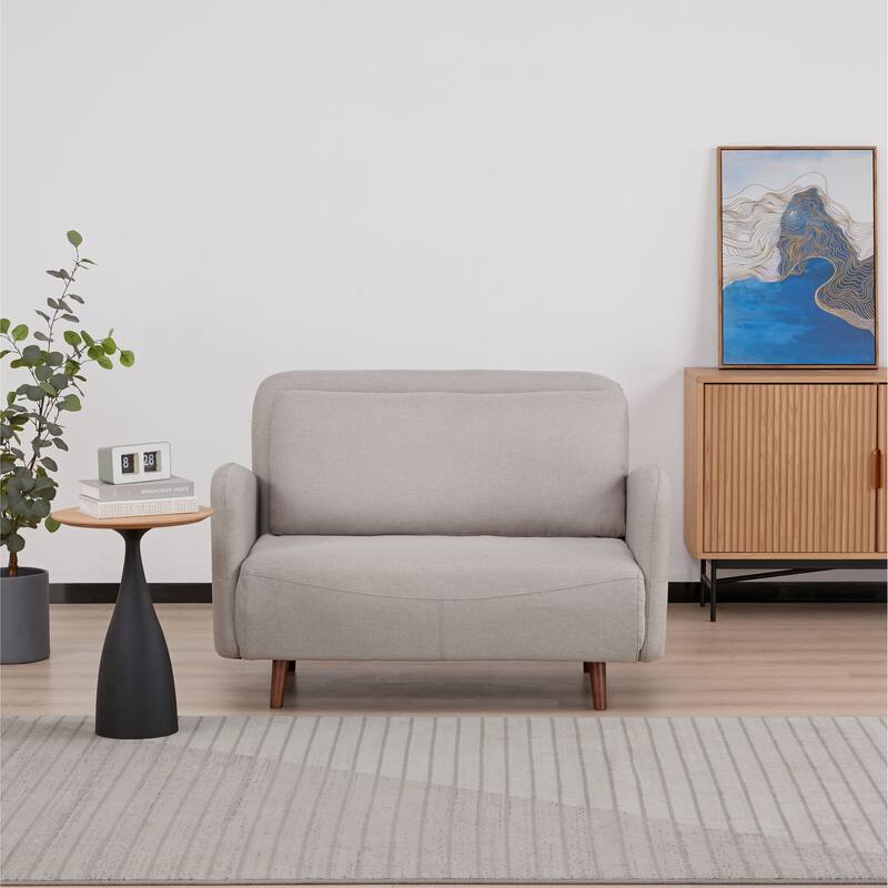 Artdeco Home Boston Convertible Futon Chair - Faux Linen Beige