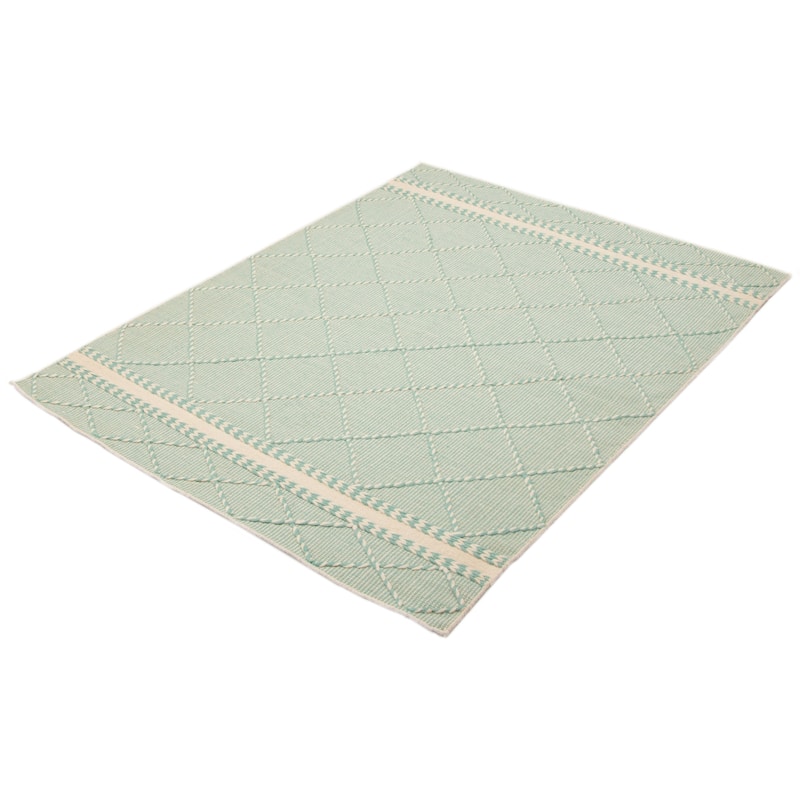 ECARPETGALLERY Braid weave Sienna Green Wool Rug - 5'5 x 7'6