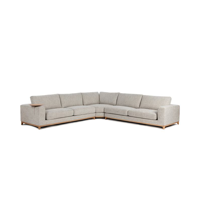 Classic Home Donovan Upholstered Sectional Sofa - 132.3Wx132.3Dx32.3H