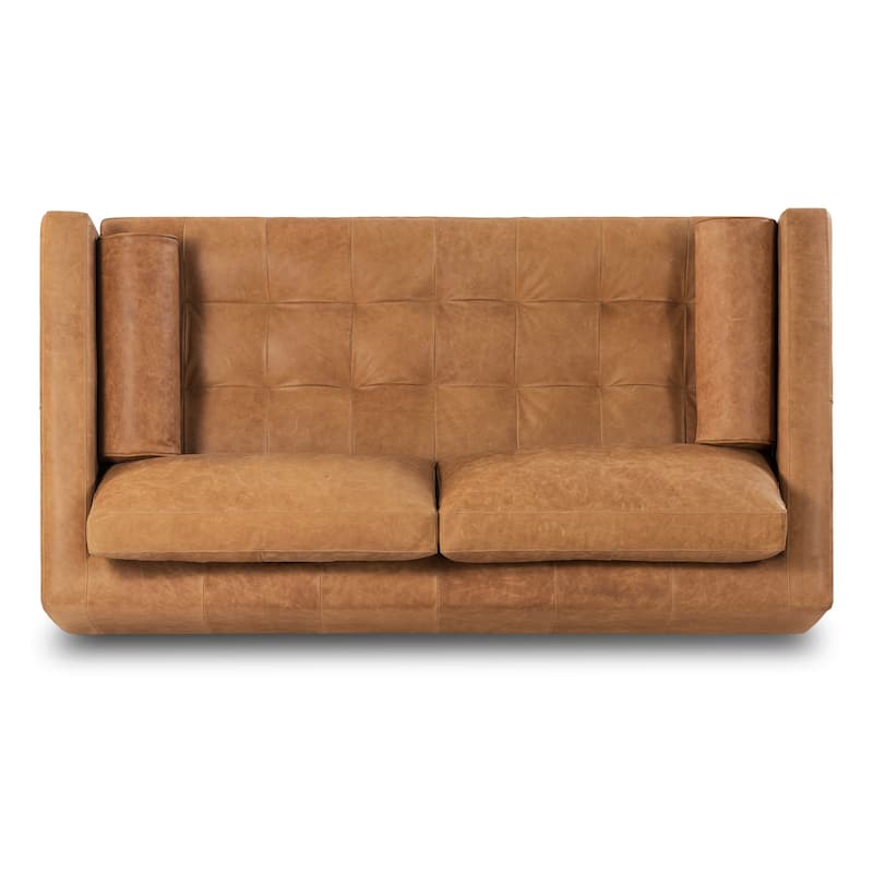 Poly & Bark Napa 72" Apartment Sofa - Full Grain Genuine Italian Leather