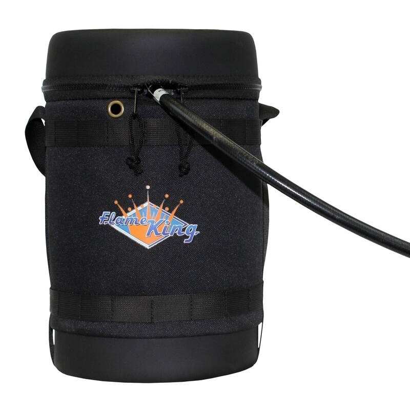 Flame King Gas Hauler Kit Carry Case, 5LB Propane Tank & Adapter Hose - 8.5"X13.125"