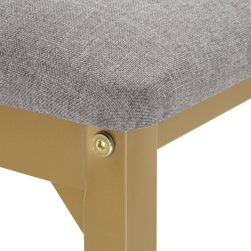 Darcy Gold Metal and Grey Dining Chair (Set of 4) by iNSPIRE Q Bold