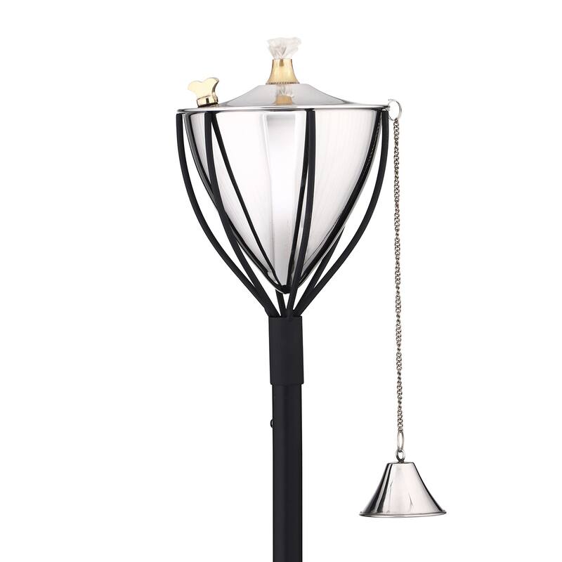 Amsterdam Tiki Torch - Smooth Nickel - 1 Pack