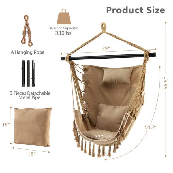Hanging Rope Swing Chair Ultra Light Hammock Chair Foldable Porch