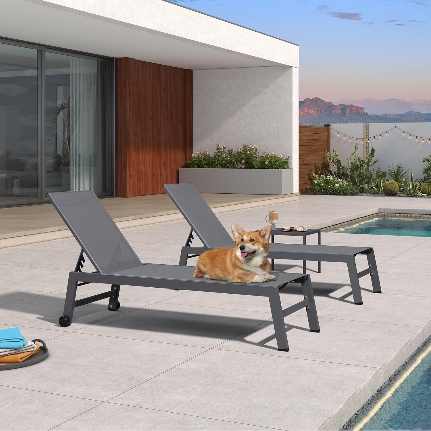 Aluminum frame outdoor chaise lounge new arrivals