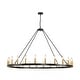 preview thumbnail 10 of 16, 54-inch Round Wagon Wheel 24-light Chandelier