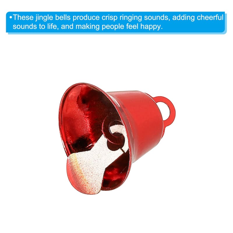 50Pcs Jingle Bells 0.6" Metal Hanging Bells