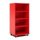 preview thumbnail 12 of 21, Tot Mate Open Single Sided Mobile Storage Locker, Write-on Wipe-off Markerboard Back, 60H Red