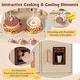 preview thumbnail 9 of 10, Costway Kids Play Kitchen, Wooden Pretend Kitchen Playset with Rattan - See Details