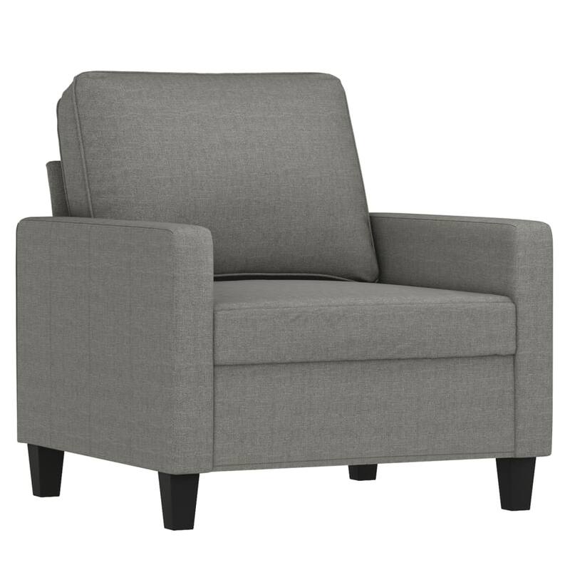 vidaXL Sofa Chair with Footstool Accent Upholstered Living Room Chair Fabric
