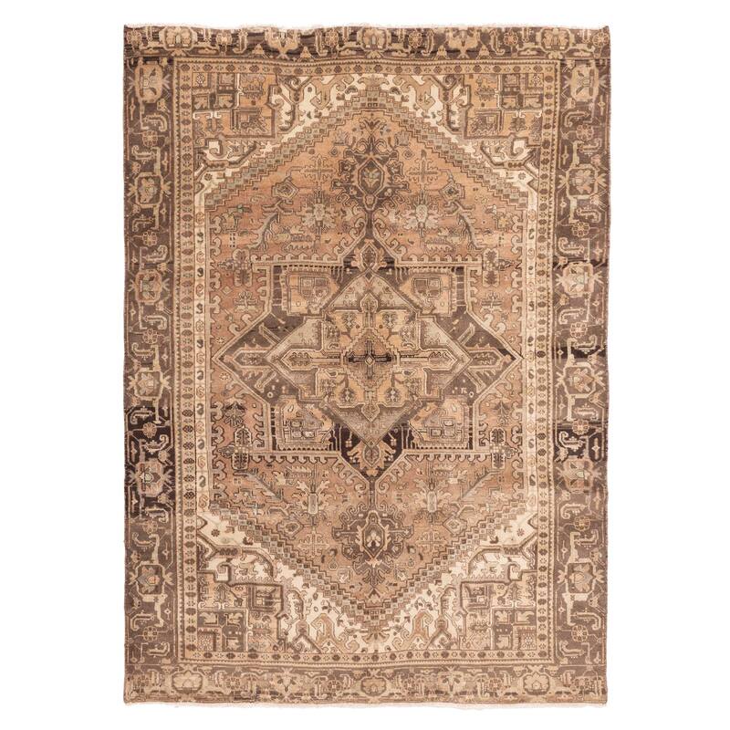 ECARPETGALLERY Hand-knotted Sarabi Brown Wool Rug - 7'5 x 10'10
