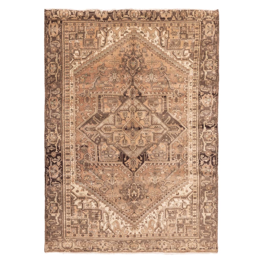 ECARPETGALLERY Hand-knotted Sarabi Brown Wool Rug - 7'5 x 10'10