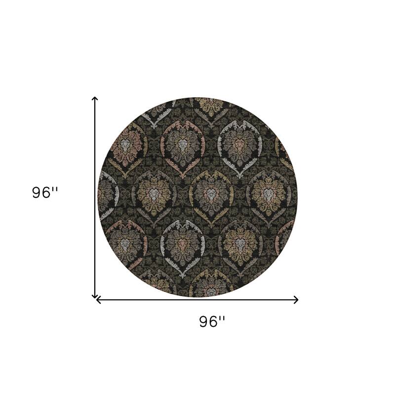 HomeRoots Medallion Transitional Rectangle Outdoor Rug