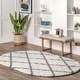 preview thumbnail 10 of 48, Nuloom Kesha Contemporary Trellis Shag Area Rug 4' x 6' Oval - White